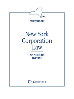 cover image of New York Corporation Law